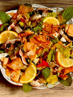 عکسی از دستور سالاد مرغ رنگی (مرغ و قارچ)