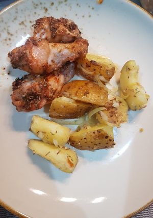 Foto resep Grilled Chicken Cajun with Garlic Potato
