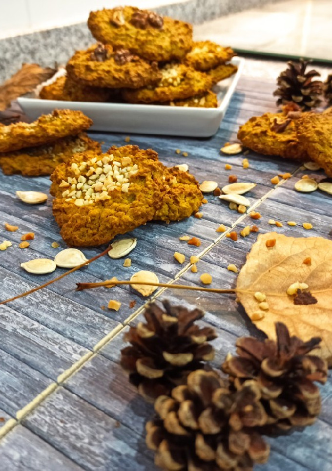 Una foto de Galletas de avena y quinoa con calabaza y boniato 🍪🍪