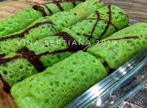 Foto resep Dadar gulung isi unti kelapa putih