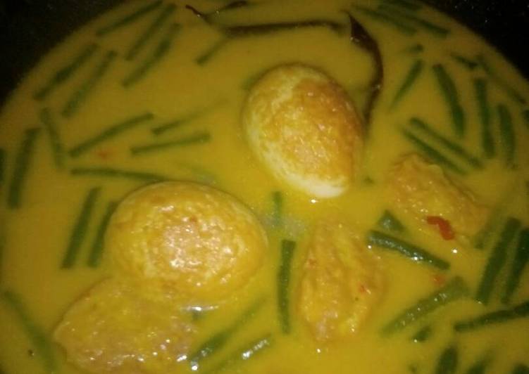 Resep Gulai Telor tahu kacang panjang yang enak
