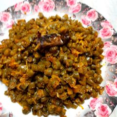 A picture of Fresh French beans sabji.