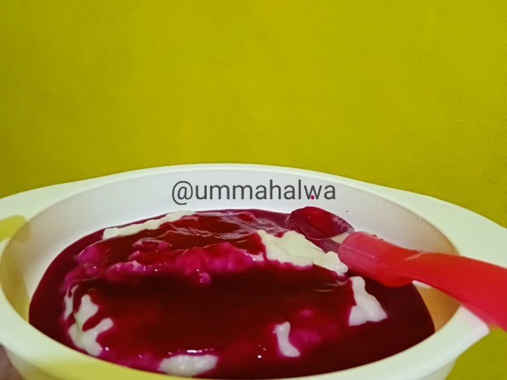 Langkah Gampang Membuat Resep Bubur Sumsum Naga Merah (Snack MPASI 6+) yang Bisa Manjain Lidah Anti Ribet, Bikin Ngiler