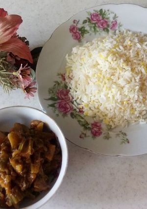 عکسی از دستور خورشت به آلو