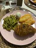 RECEITA SAUDÁVEL - Batatas Assadas com Filetes e Feijão Verde