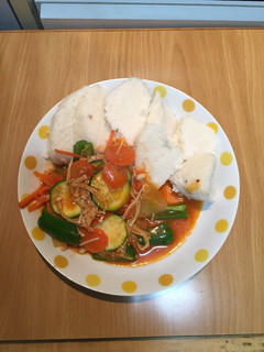 A picture of Ugali-Mushrooms.