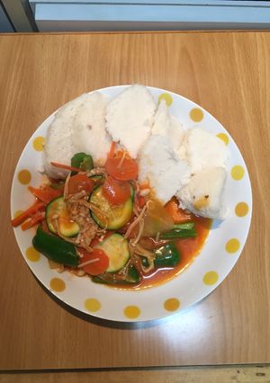 A picture of Ugali-Mushrooms.