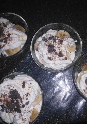 صورة لوصفة تحلية بالموز والتفاح