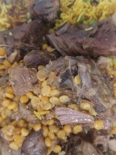 صورة لوصفة هبيط لحم مع رز اصفر