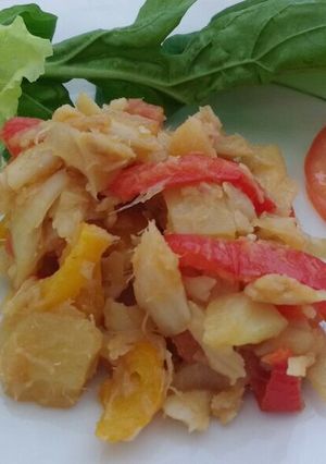Foto de Bacalhau com pimentões