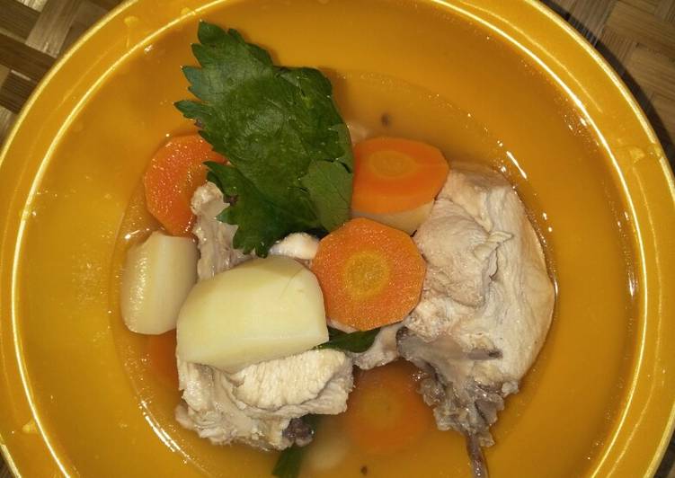 Resep Sup ayam jahe yang simpel