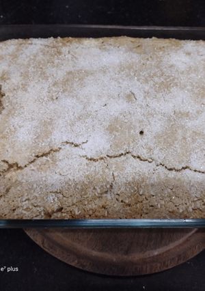 Una foto de Torta de avena, harina integral y manzanas