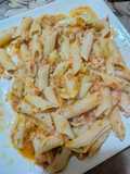 Macarrones de espelta con atún y anchoas