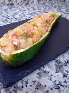 Una foto de Calabacines rellenos de bacalao