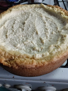 Una foto de Torta de ricota y dulce de leche