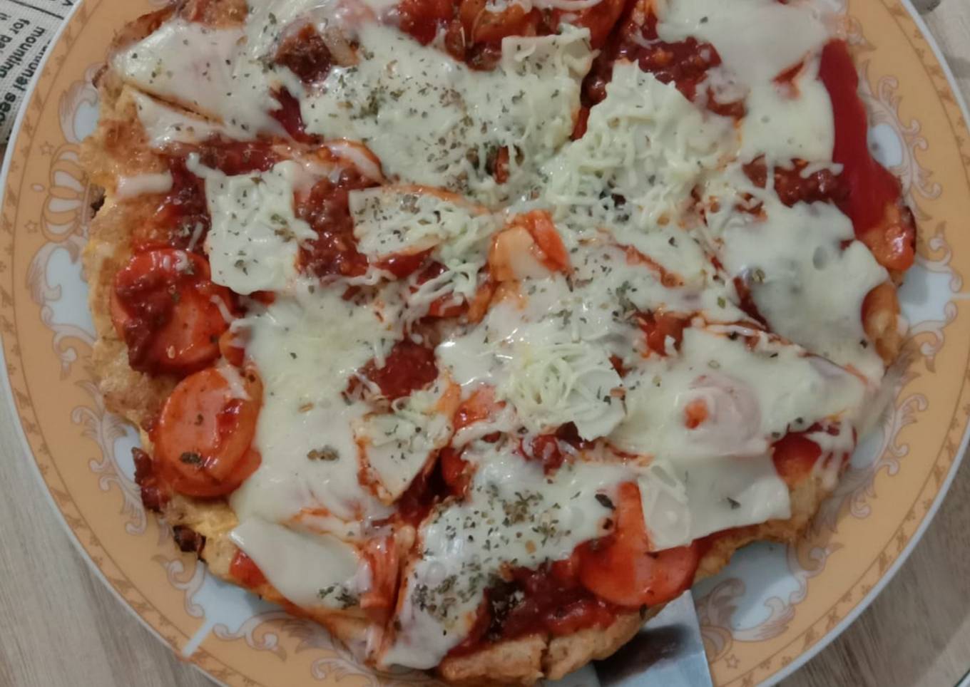 Pizza teflon roti tawar gandum