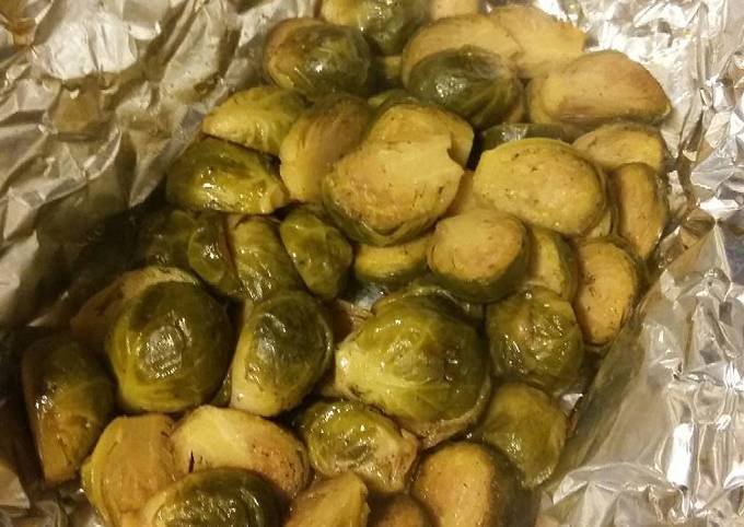 Recipe of Super Quick Homemade Foil Pouch Brussel Sprouts