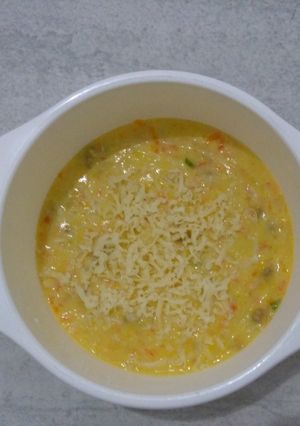 Foto resep Corn Cream Soup with Beef (MPASI 8m+)