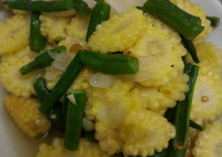 Cara Gampang memasak Tumis Kacang Panjang &amp; Jagung Muda yang praktis