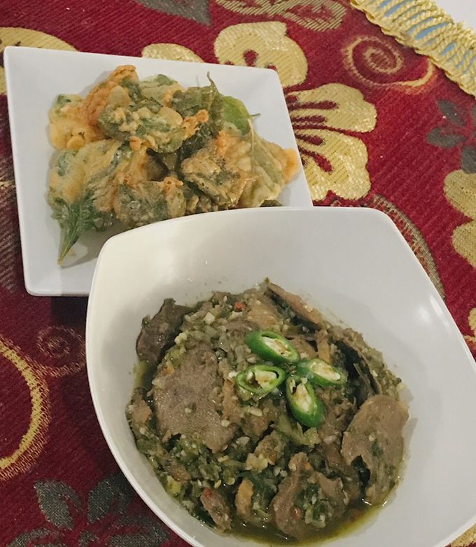 Foto resep Lidah Sapi Cabai Hijau & Bayam Crispy | Masakan Rumahan