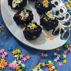A picture of Chocolate Pani puri.