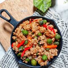 Tumis Pedas Leunca Oncom-レシピのメイン写真
