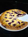 Tarta de mora con arándanos