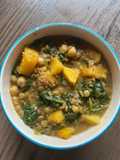 Φακές με κάρυ και butternut squash (κολοκύθα)