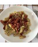 Fusilli integrali al curry con speck croccante🥓