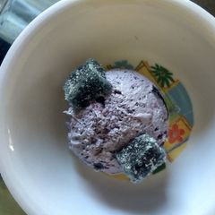 A picture of Purple ice cream.