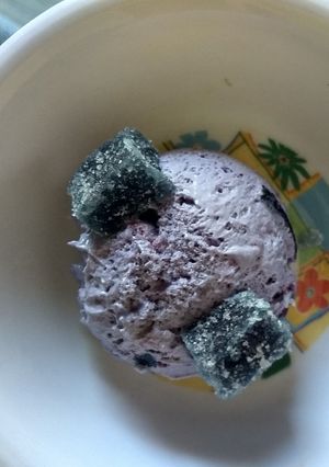 A picture of Purple ice cream.