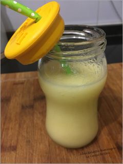 Una foto de Zumo de melón y manzana