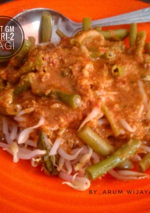 Foto resep Sayur sayuran rebus with sambal Pecel (Diet GM-2)Pagi