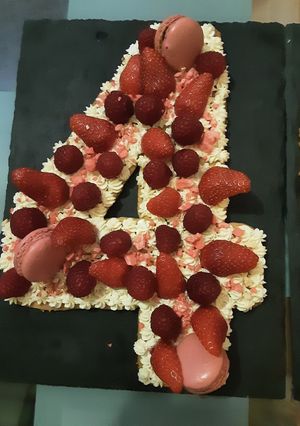 Une photo de Ganache montée chocolat blanc et vanille