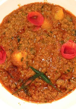 A picture of Mince meat curry.