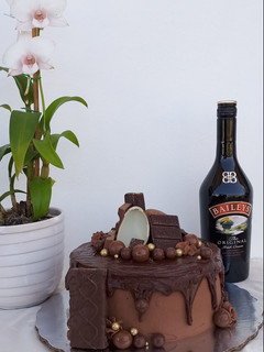 Una foto de Pastel de chocolate y baileys