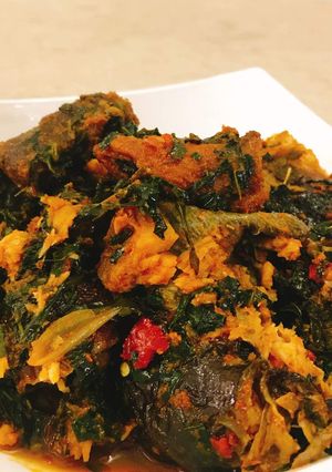 A picture of Vegetable soup.