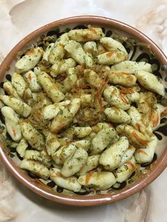 Фото Картопляні галушки з капустою.