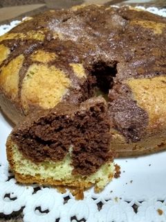 Una foto de Bizcochuelo marmolado