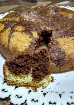 Una foto de Bizcochuelo marmolado