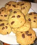 Galleta de avena y harina integral con chispas de chocolate 🍫🍪