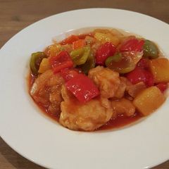 Sweet and sour chicken A picture of Sweet and sour chicken.
