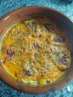 Una foto de Pimientos morrones rellenos de brandada