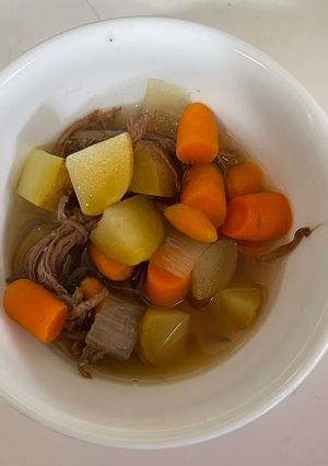 A picture of Jan’s vegetable beef soup.