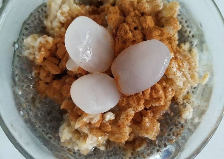 Resep Mudah Oatmeal Fiber Power House Breakfast / Sarapan Sehat Tinggi Serat Yummy Mantul