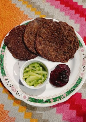 A picture of Ragi Onion Chilla.