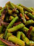 Long bean and spicy anchovies