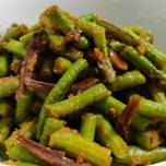 Long bean and spicy anchovies