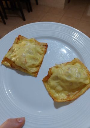 Una foto de Raviolis keto de pollo y queso