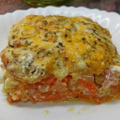 รูปของ Lasaña de boniato y bacon